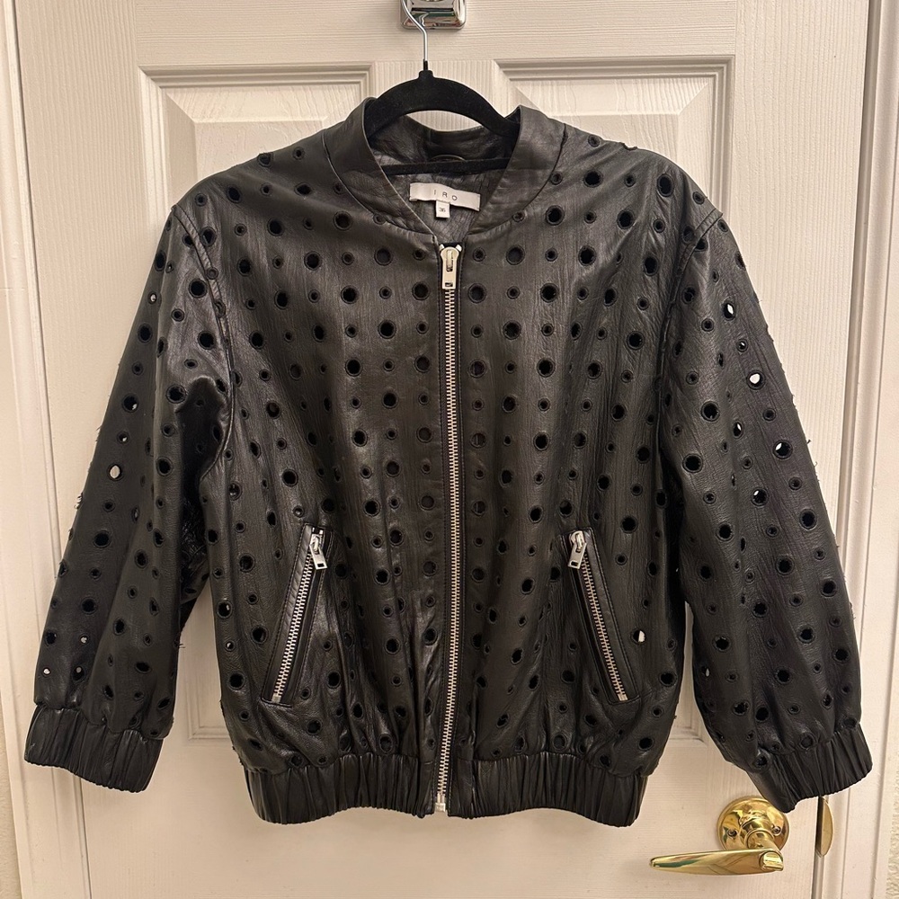 Black Studded Leather Jacket